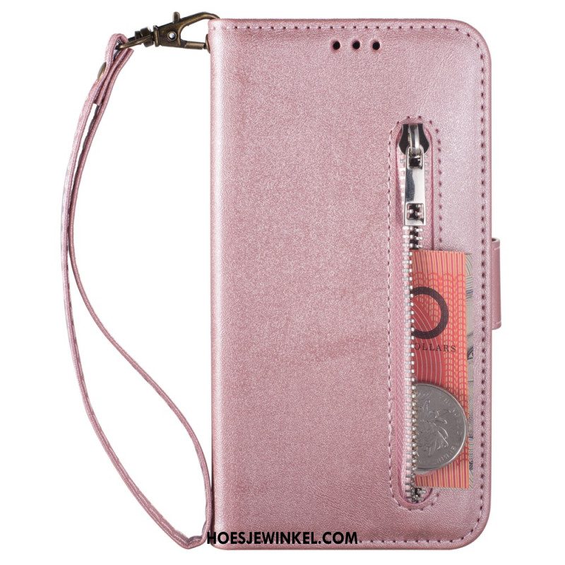 Flip Case Leren Samsung Galaxy S25 5g Portemonnee Met Bandje