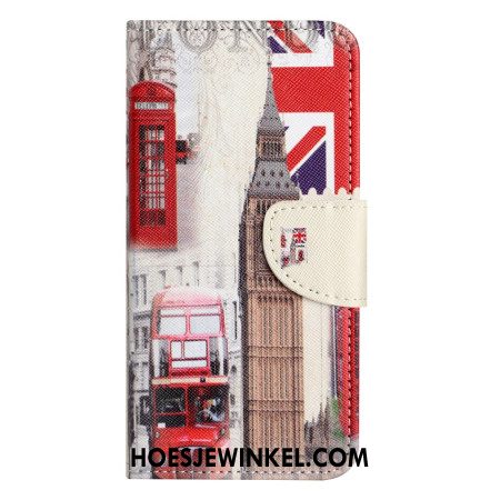 Flip Case Leren Samsung Galaxy S26 Plus Londens Leven