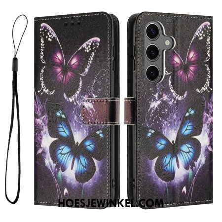 Flip Case Leren Samsung Galaxy S26 Plus Twee Vlinders