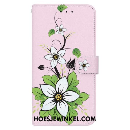 Flip Case Leren Xiaomi Redmi Note 14 5g Leliepatroon