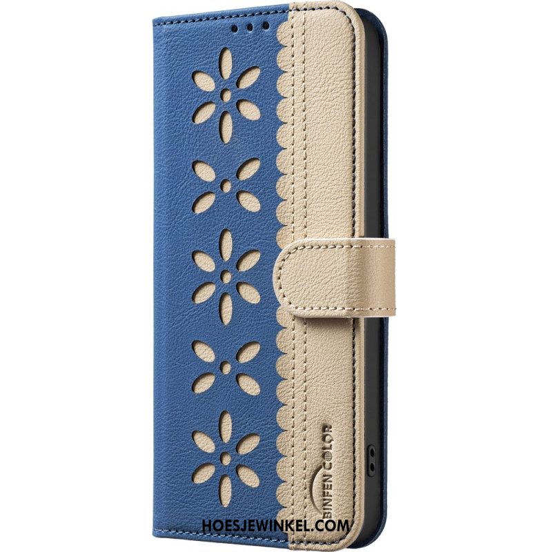 Flip Case Leren Xiaomi Redmi Note 14 Pro 4g Tweekleurig Binfen Color