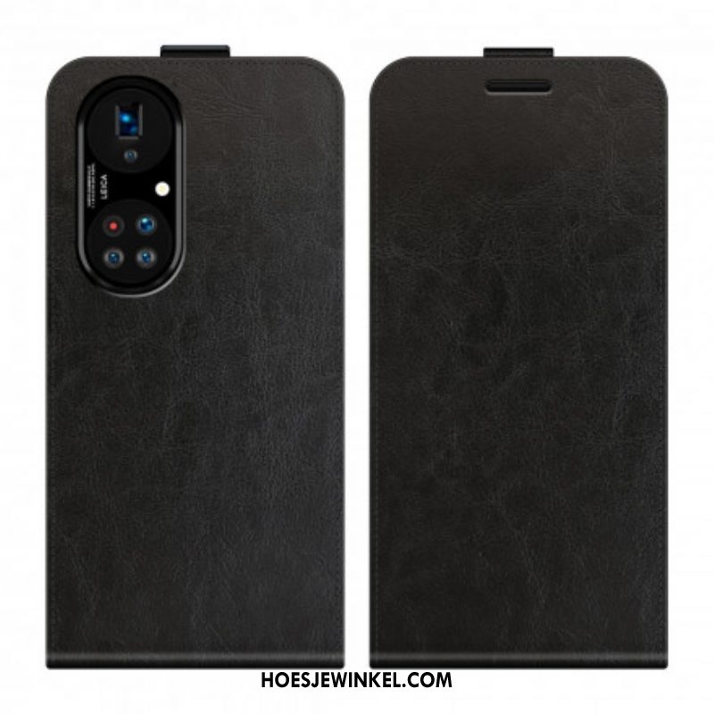 Flip Case voor Huawei P50 Pro Folio-hoesje Verticale Flap Leer Effect