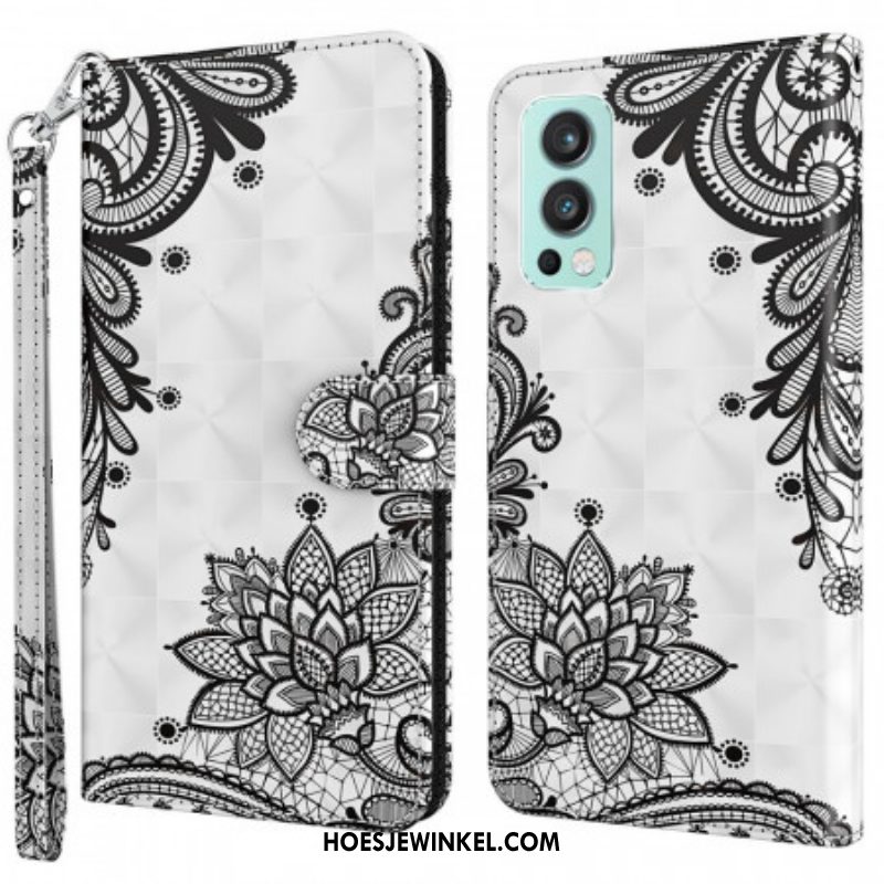 Flip Case voor OnePlus Nord 2 5G Chique Kant