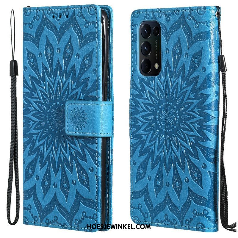 Flip Case voor Oppo Find X3 Lite Zonnebloem