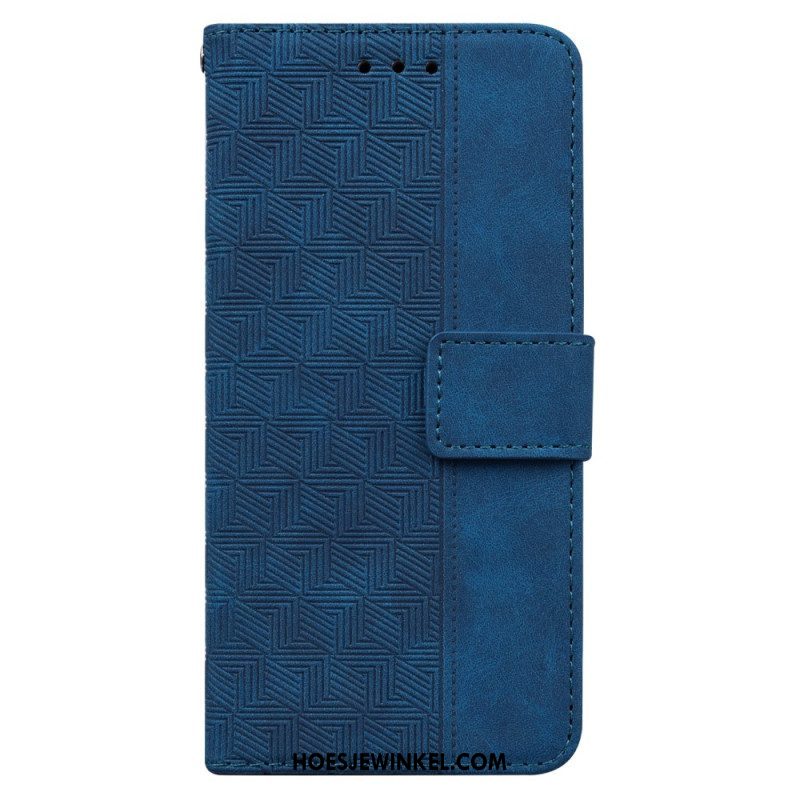 Flip Case voor Oppo Reno 8 Lite Met Ketting Patroon Met Bandjes