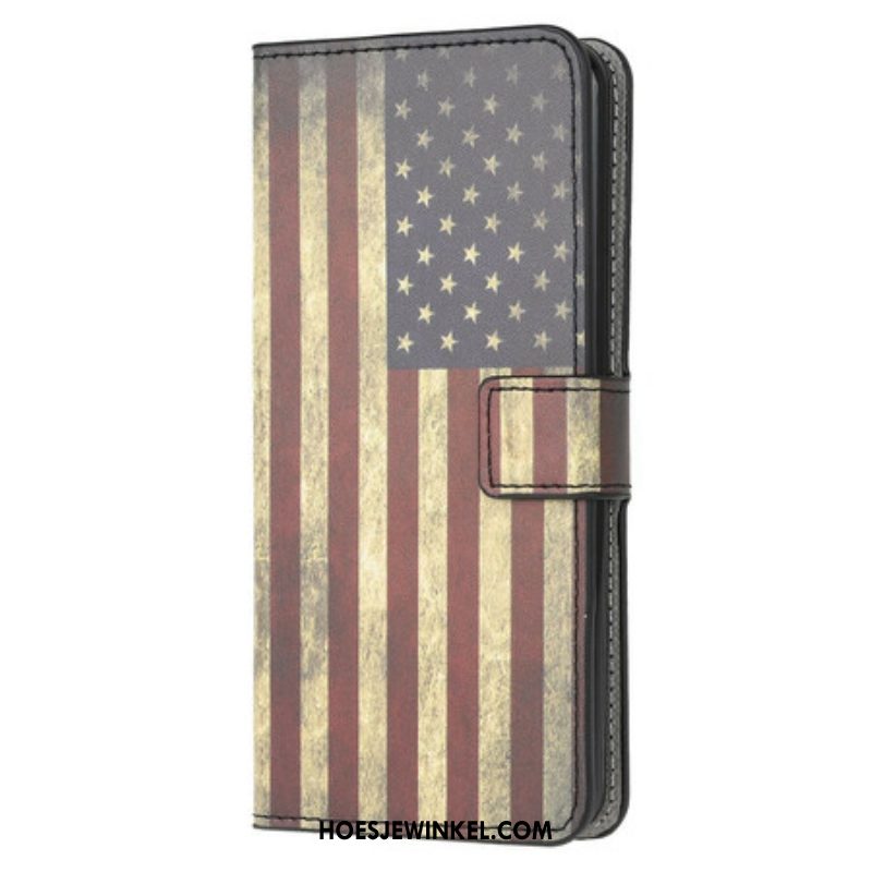 Flip Case voor Samsung Galaxy M12 / A12 Amerikaanse Vlag