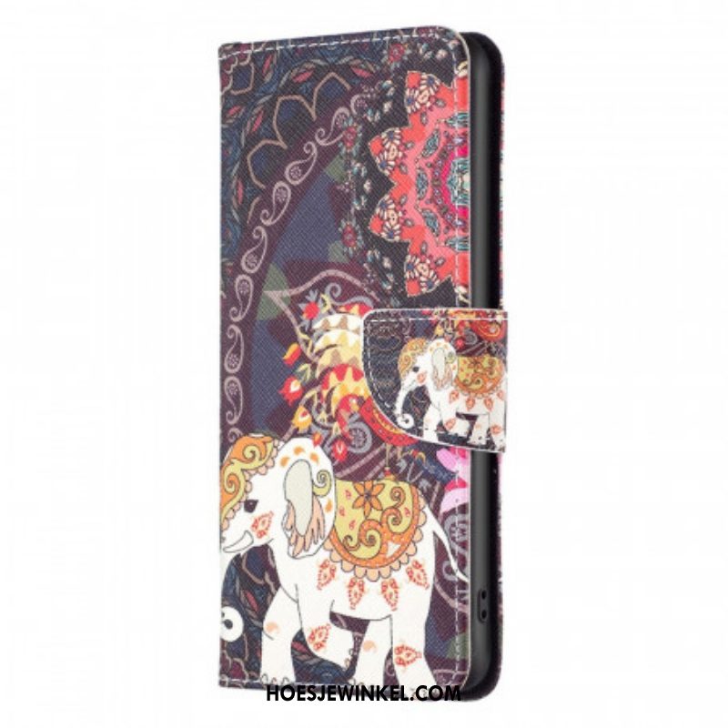 Flip Case voor Samsung Galaxy M53 5G Indische Olifant