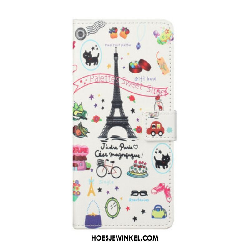 Flip Case voor Samsung Galaxy S21 5G Ik Hou Van Parijs