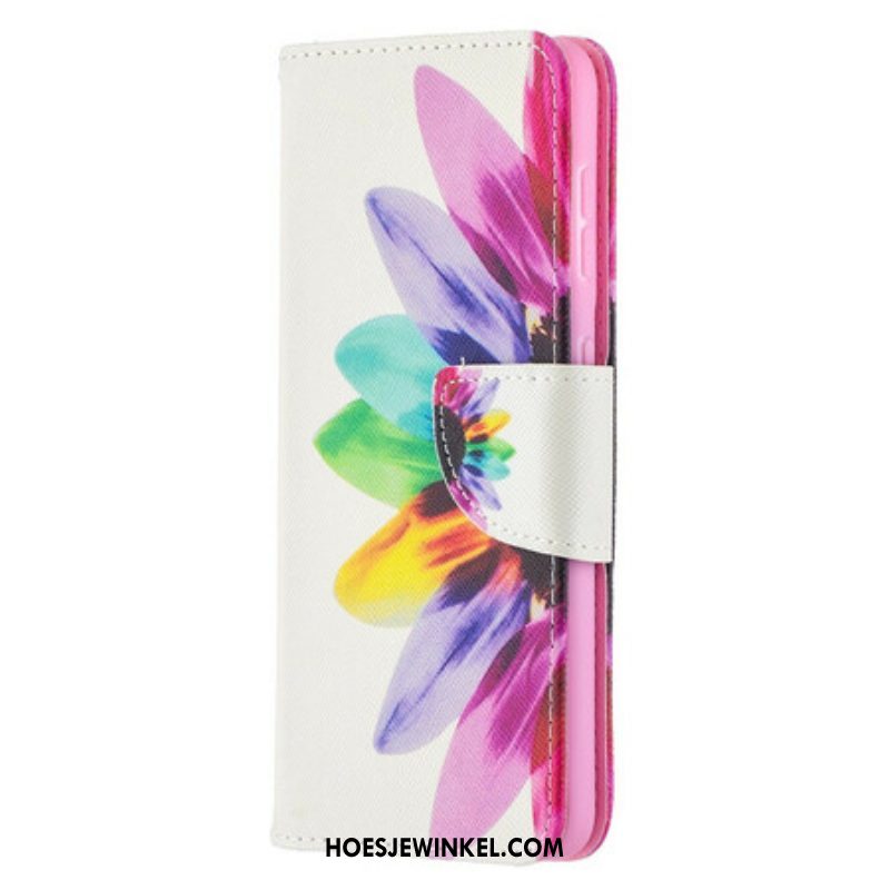 Flip Case voor Samsung Galaxy S21 5G Waterverf Bloem