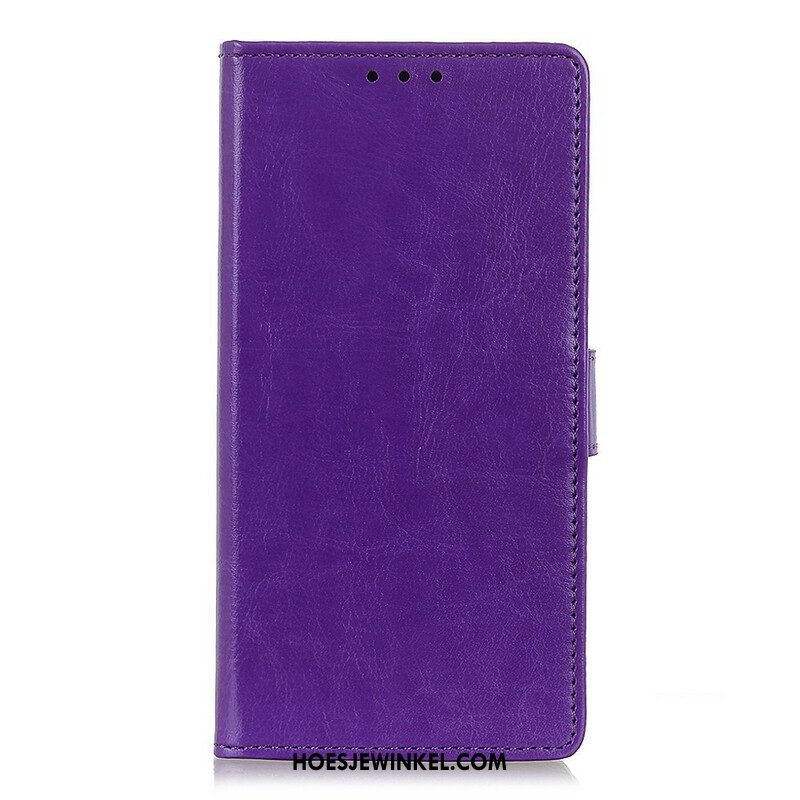 Flip Case voor Samsung Galaxy S21 Plus 5G Strak Glanzend Leereffect