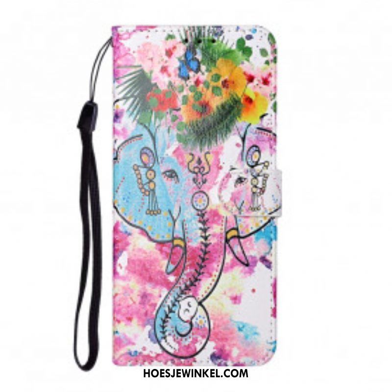 Flip Case voor Samsung Galaxy S21 Ultra 5G Koning Olifant