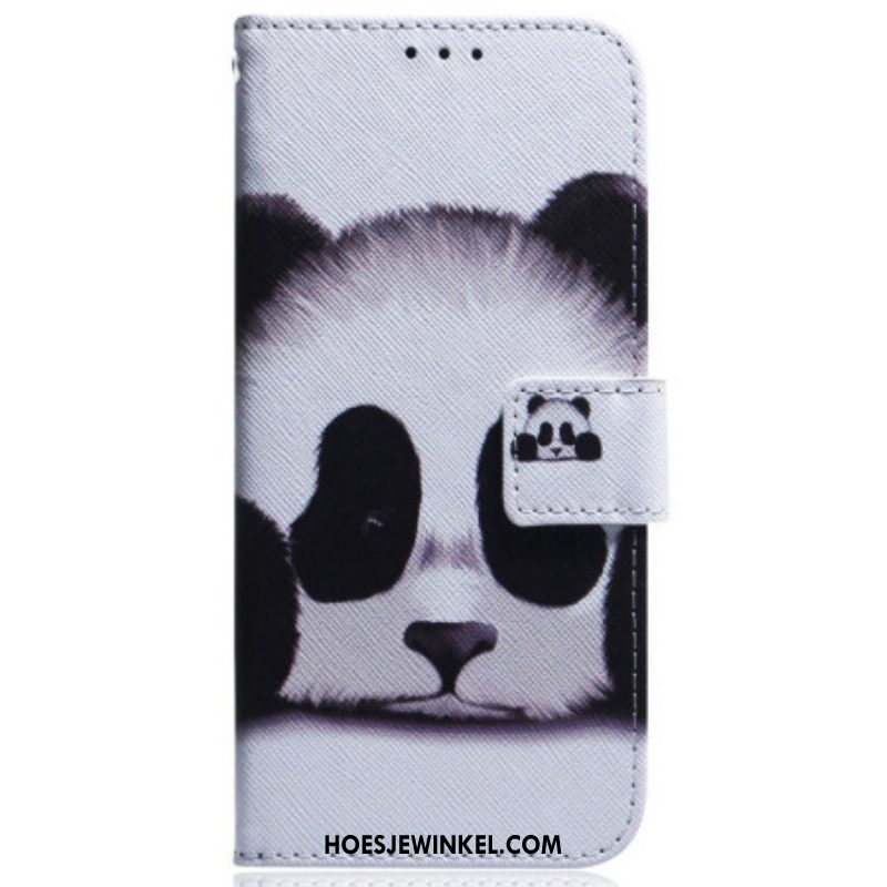 Flip Case voor Samsung Galaxy S23 5G Met Ketting Mijn Lanyard Panda