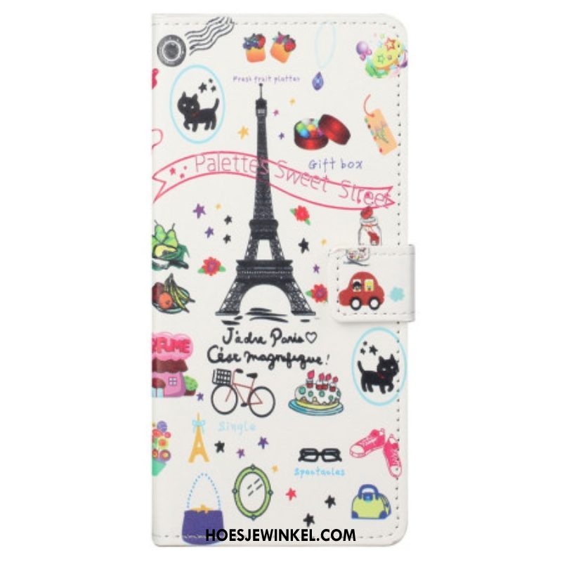 Flip Case voor Samsung Galaxy S23 Plus 5G Ik Hou Van Parijs