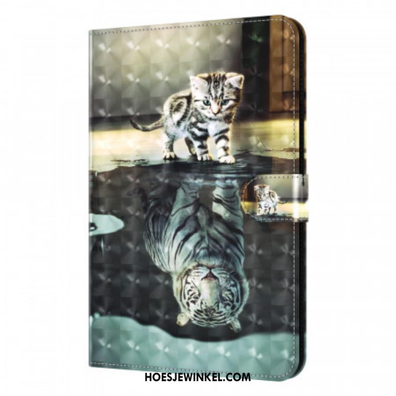 Flip Case voor Samsung Galaxy Tab A8 (2021) Lichtvlek Cat's Dream