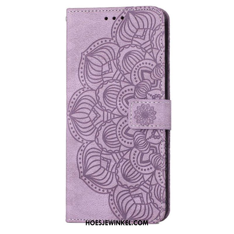 Flip Case voor Xiaomi 12T / 12T Pro Met Ketting Barokke Mandala Met Bandjes