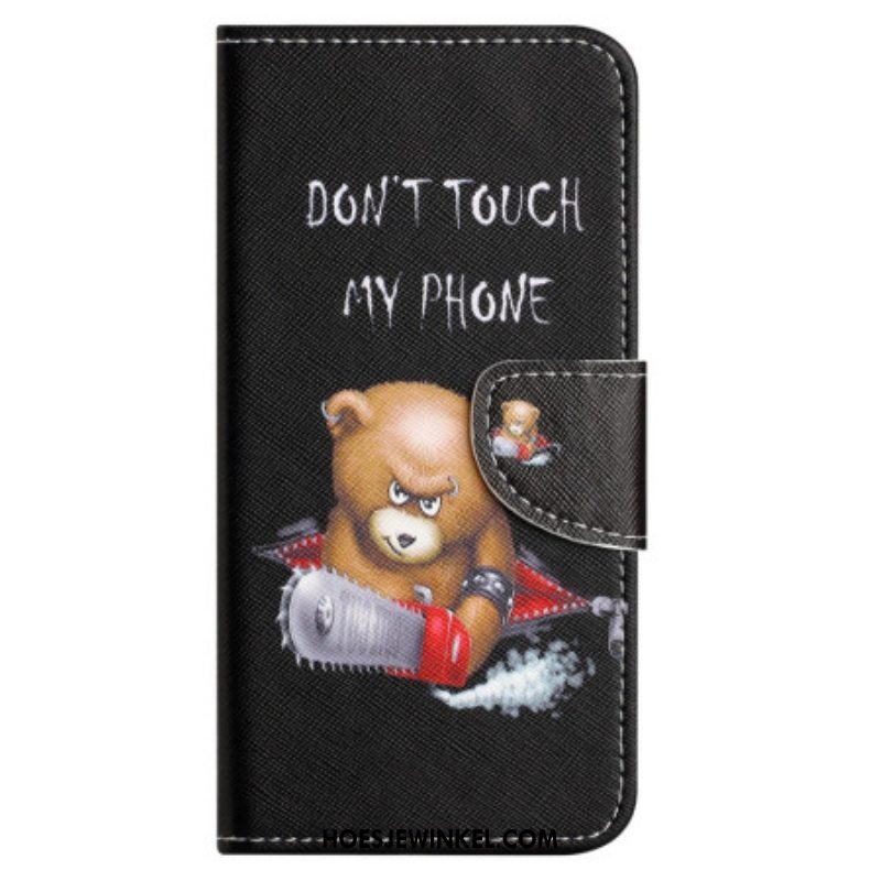 Flip Case voor Xiaomi Redmi Note 12 4G Gevaarlijke Beer