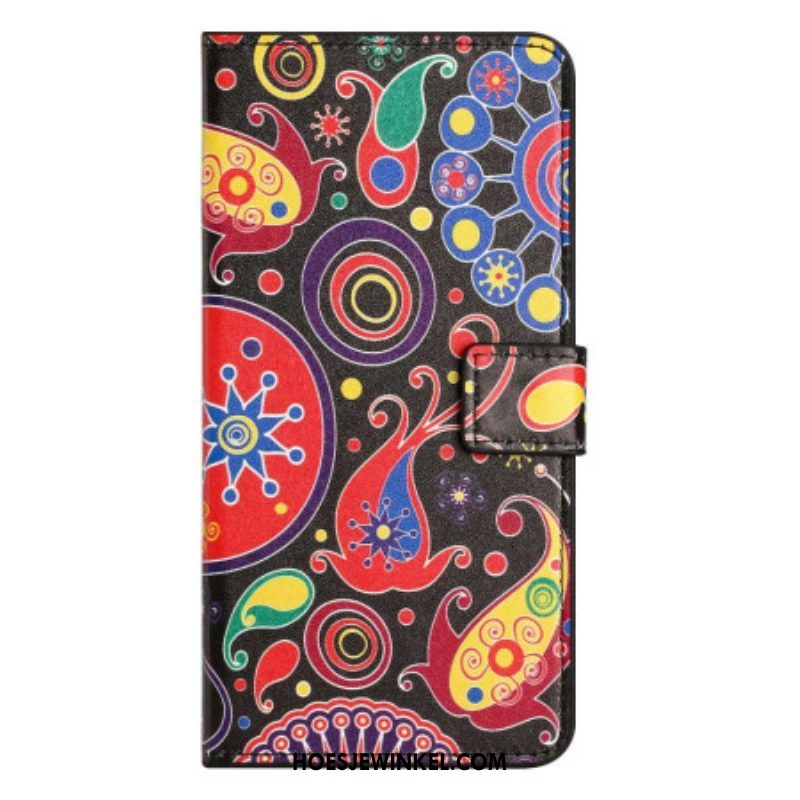 Flip Case voor iPhone 14 Pro Galaxy Patroon