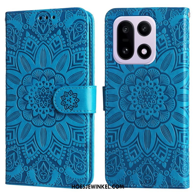 Folio-hoesje Oneplus 15 Telefoonhoesje Zonnebloempatroon