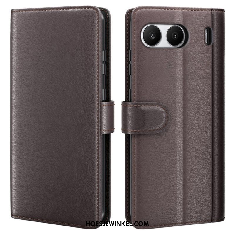 Folio-hoesje Oneplus Nord 4 Telefoonhoesje Echt Leer