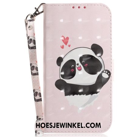 Folio-hoesje Oneplus Nord 5 Liefdevolle Panda Met Bandjes