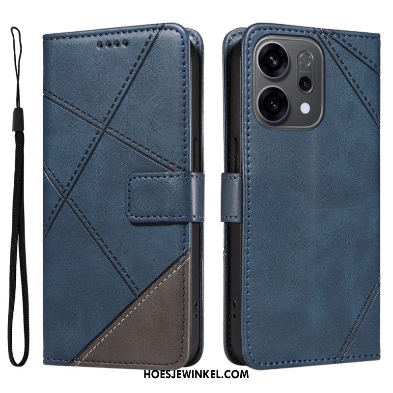 Folio-hoesje Oppo Reno 14f 5g Telefoonhoesje Tweekleurige Lijnen