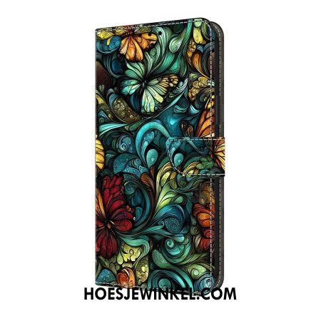 Folio-hoesje Samsung Galaxy A17 4g / 5g Telefoonhoesje Aquarel Bloemen En Planten