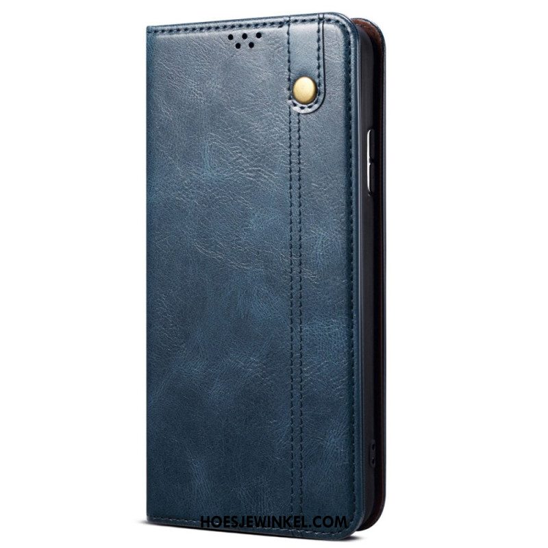 Folio-hoesje Samsung Galaxy S25 5g Edge Gewaxt Imitatieleer