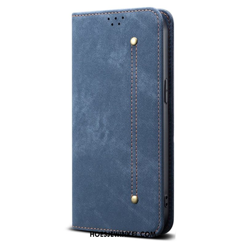 Folio-hoesje Samsung Galaxy S25 Fe Denimstof
