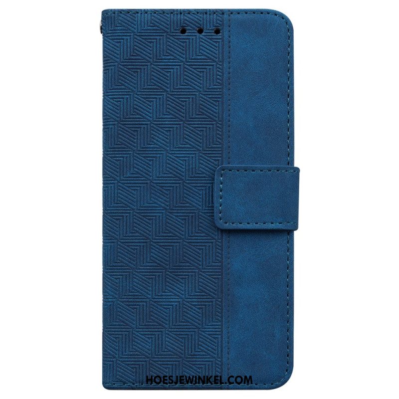 Folio-hoesje Samsung Galaxy S25 Fe Telefoonhoesje Geweven Patroon