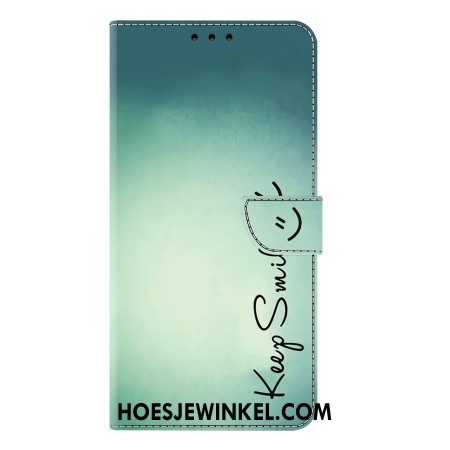 Folio-hoesje Samsung Galaxy S25 Plus 5g Telefoonhoesje Blijf Lachen