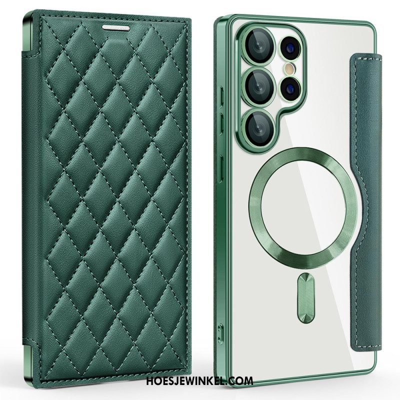 Folio-hoesje Samsung Galaxy S25 Ultra 5g Magsafe-compatibel Gewatteerd