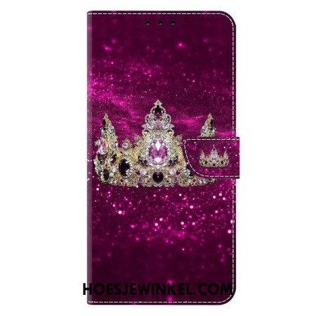 Folio-hoesje Samsung Galaxy S26 Plus Paarse Diamanten Kroon