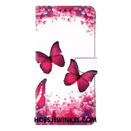 Folio-hoesje Samsung Galaxy S26 Plus Rode Vlinders