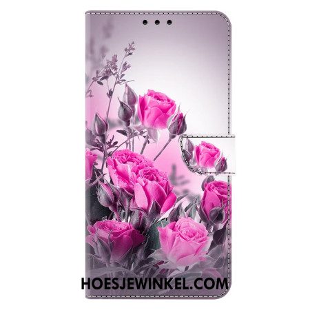 Folio-hoesje Samsung Galaxy S26 Plus Telefoonhoesje Paarse Bloemen
