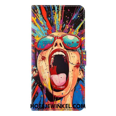 Folio-hoesje Samsung Galaxy S26 Plus Telefoonhoesje Schreeuwende Graffiti