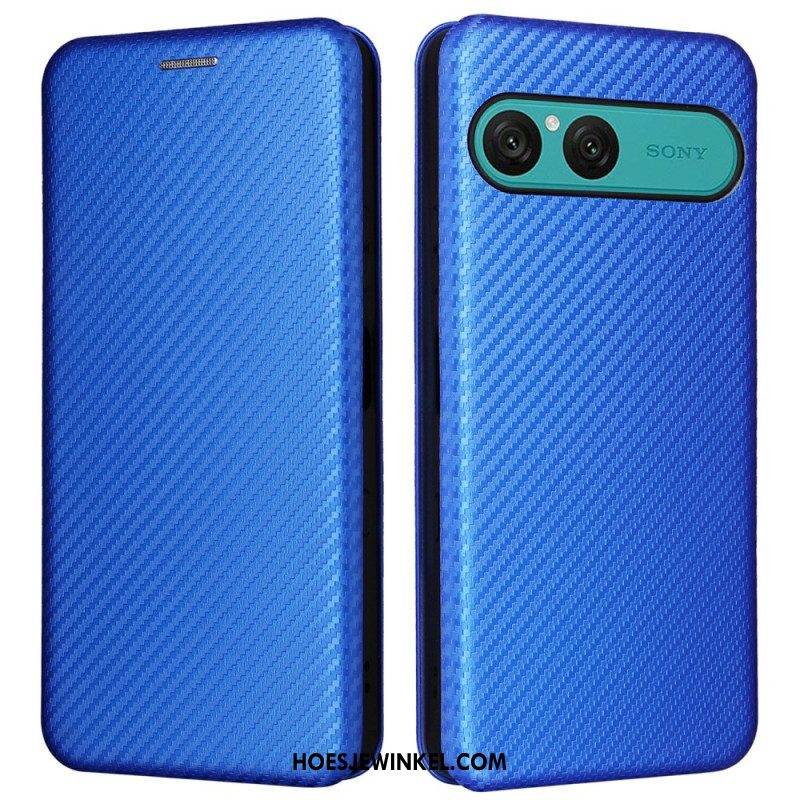 Folio-hoesje Sony Xperia 10 Vii Koolstofvezel