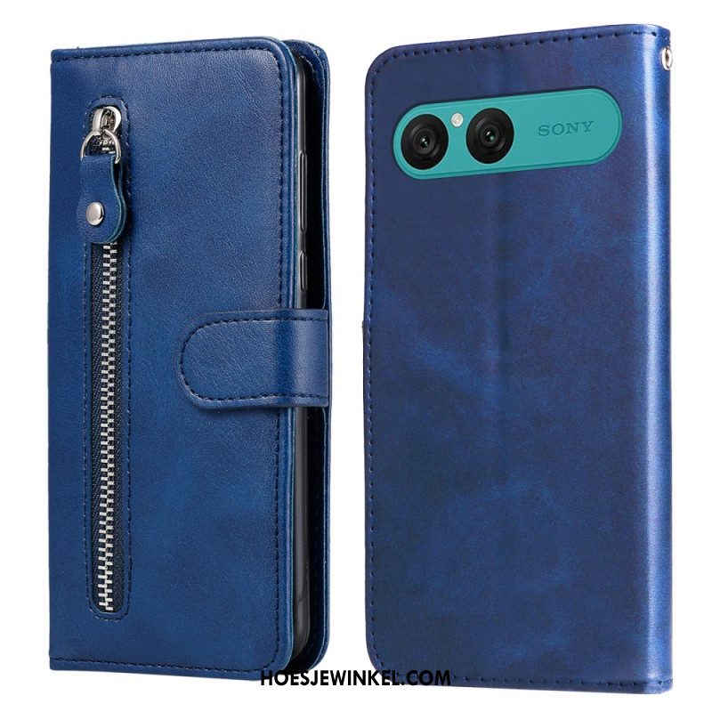 Folio-hoesje Sony Xperia 10 Vii Telefoonhoesje Vak Met Rits
