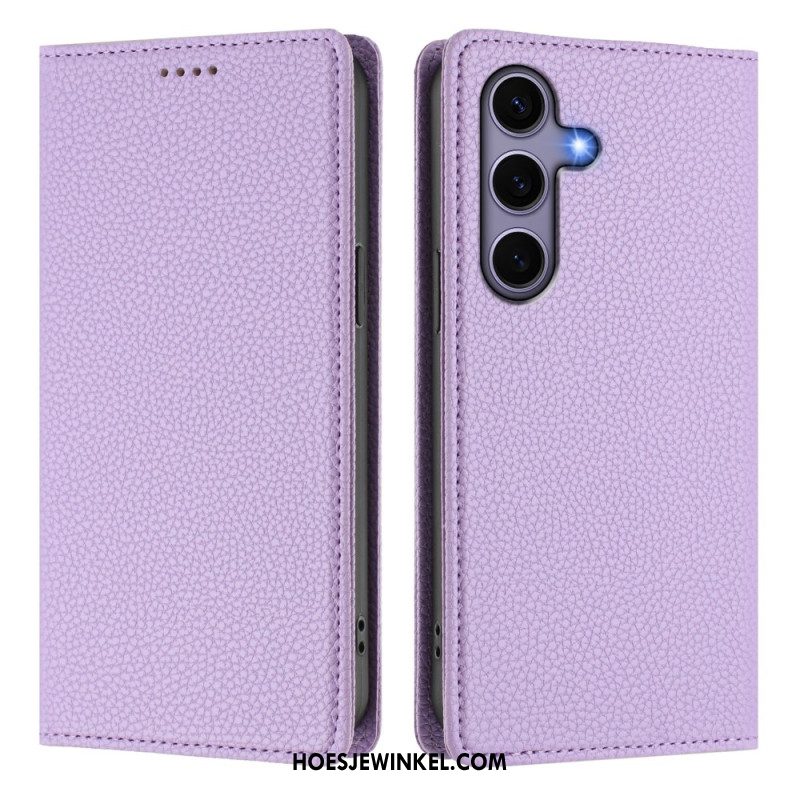 Folio-hoesje Voor Samsung Galaxy S25 5g Rfid-blokkering Met Lychee-textuur