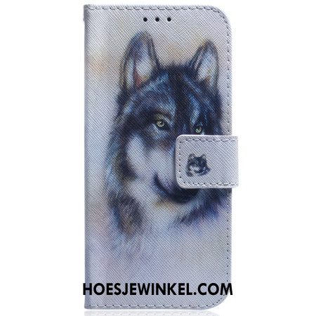 Folio-hoesje Xiaomi 15 Pro Telefoonhoesje Waterverfwolf