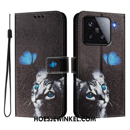 Folio-hoesje Xiaomi 15 Telefoonhoesje Vlinder En Kat