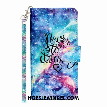 Folio-hoesje Xiaomi 15t Pro Blijf Dromen Met Een Bandje