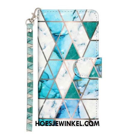 Folio-hoesje Xiaomi 15t Pro Groen Marmer Met Bandje