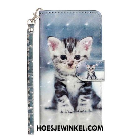 Folio-hoesje Xiaomi 15t Pro Telefoonhoesje Lanyard Kitten