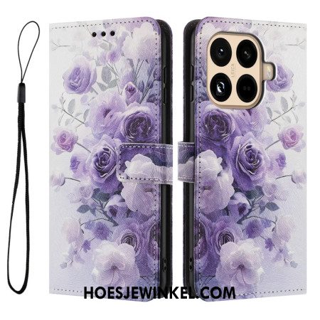Folio-hoesje Xiaomi 15t Pro Telefoonhoesje Paarse Rozen