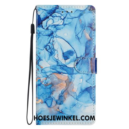 Folio-hoesje Xiaomi 15t Telefoonhoesje Blauw Marmer