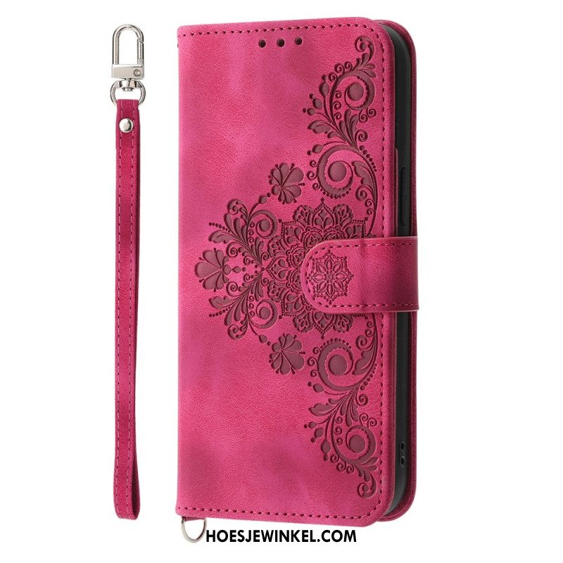 Folio-hoesje Xiaomi 17 Telefoonhoesje Kanten Suède-effect