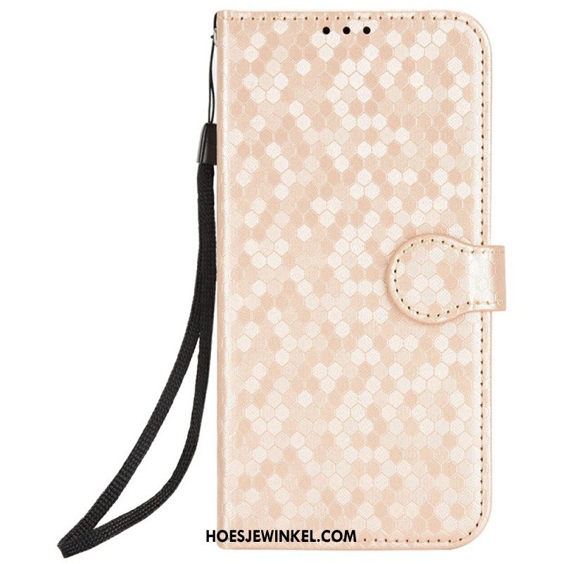 Folio-hoesje Xiaomi Redmi Note 14 5g Glanzende Spikes Met Koord