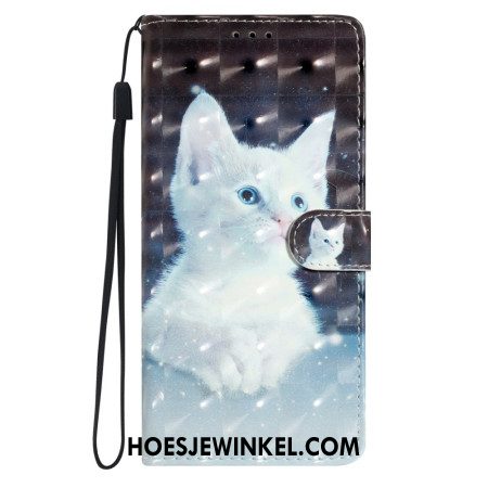 Folio-hoesje Xiaomi Redmi Note 14 Pro Plus 5g Witte Kat 3d