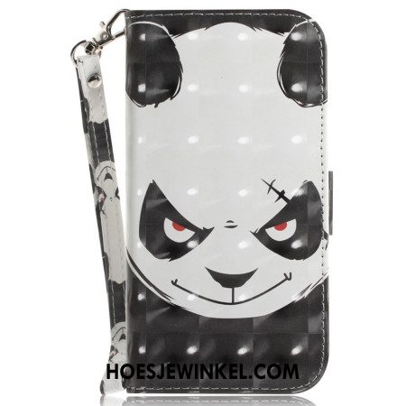 Folio-hoesje Xiaomi Redmi Note 15 Pro 5g Boze Panda Met Bandjes