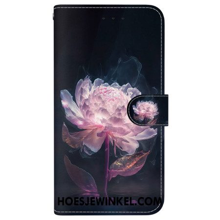 Folio-hoesje Xiaomi Redmi Note 15 Pro 5g Paarse Pioenroos